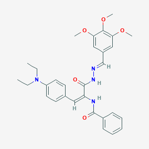 N-(2-[4-(diethylamino)phenyl]-1-{[2-(3,4,5-trimethoxybenzylidene)hydrazino]carbonyl}vinyl)benzamide