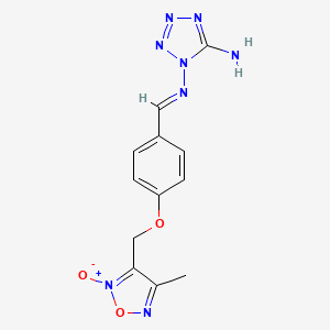 N~1~-{4-[(4-methyl-2-oxido-1,2,5-oxadiazol-3-yl)methoxy]benzylidene}-1H-tetrazole-1,5-diamine