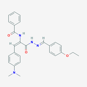 N-(2-[4-(dimethylamino)phenyl]-1-{[2-(4-ethoxybenzylidene)hydrazino]carbonyl}vinyl)benzamide