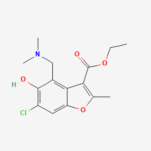 ethyl 6-chloro-4-[(dimethylamino)methyl]-5-hydroxy-2-methyl-1-benzofuran-3-carboxylate