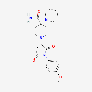 1'-[1-(4-methoxyphenyl)-2,5-dioxo-3-pyrrolidinyl]-1,4'-bipiperidine-4'-carboxamide