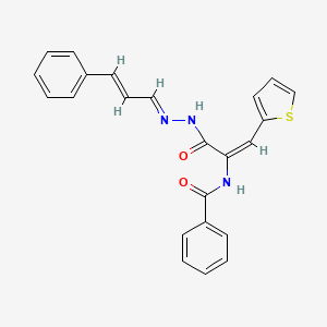 N-[1-{[2-(3-phenyl-2-propen-1-ylidene)hydrazino]carbonyl}-2-(2-thienyl)vinyl]benzamide