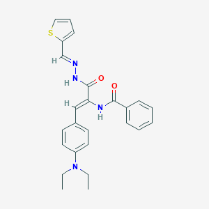 N-(2-[4-(diethylamino)phenyl]-1-{[2-(2-thienylmethylene)hydrazino]carbonyl}vinyl)benzamide