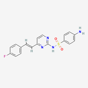 4-amino-N-{4-[2-(4-fluorophenyl)vinyl]-2-pyrimidinyl}benzenesulfonamide