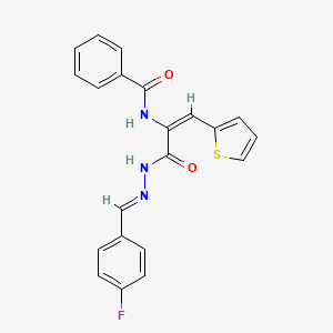 N-[1-{[2-(4-fluorobenzylidene)hydrazino]carbonyl}-2-(2-thienyl)vinyl]benzamide