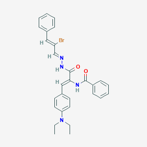 N-{1-{[2-(2-bromo-3-phenyl-2-propenylidene)hydrazino]carbonyl}-2-[4-(diethylamino)phenyl]vinyl}benzamide