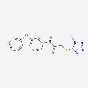 N-dibenzo[b,d]furan-3-yl-2-[(1-methyl-1H-tetrazol-5-yl)thio]acetamide