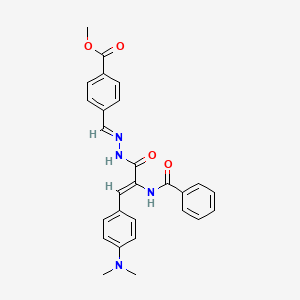 methyl 4-(2-{2-(benzoylamino)-3-[4-(dimethylamino)phenyl]acryloyl}carbonohydrazonoyl)benzoate