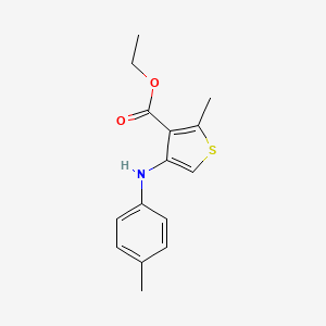 molecular formula C15H17NO2S B3908577 ethyl 2-methyl-4-[(4-methylphenyl)amino]-3-thiophenecarboxylate 