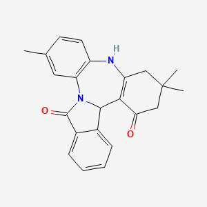 molecular formula C23H22N2O2 B3908585 7,7,12-trimethyl-4b,7,8,9-tetrahydro-6H-dibenzo[2,3:5,6][1,4]diazepino[7,1-a]isoindole-5,15-dione 