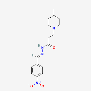 molecular formula C16H22N4O3 B3908606 3-(4-methyl-1-piperidinyl)-N'-(4-nitrobenzylidene)propanohydrazide 