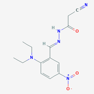 molecular formula C14H17N5O3 B390862 2-cyano-N'-{2-(diethylamino)-5-nitrobenzylidene}acetohydrazide 