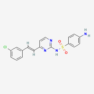 4-amino-N-{4-[2-(3-chlorophenyl)vinyl]-2-pyrimidinyl}benzenesulfonamide