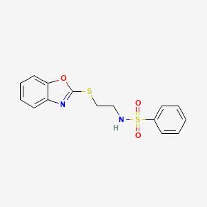 N-[2-(1,3-benzoxazol-2-ylthio)ethyl]benzenesulfonamide