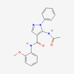 5-(acetylamino)-N-(2-methoxyphenyl)-1-phenyl-1H-pyrazole-4-carboxamide