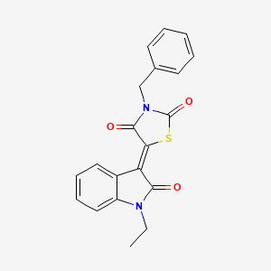 3-benzyl-5-(1-ethyl-2-oxo-1,2-dihydro-3H-indol-3-ylidene)-1,3-thiazolidine-2,4-dione