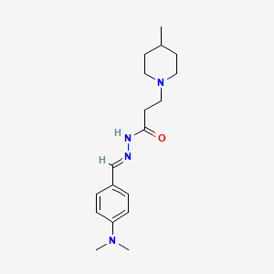 N'-[4-(dimethylamino)benzylidene]-3-(4-methyl-1-piperidinyl)propanohydrazide