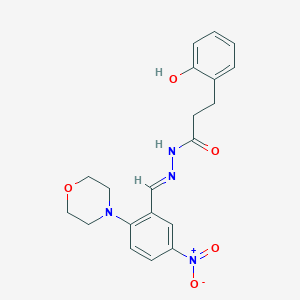 molecular formula C20H22N4O5 B390868 N'-[5-nitro-2-(4-morpholinyl)benzylidene]-3-(2-hydroxyphenyl)propanohydrazide 