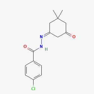 4-chloro-N'-(3,3-dimethyl-5-oxocyclohexylidene)benzohydrazide