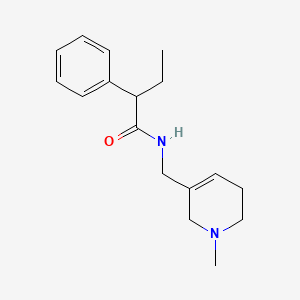 molecular formula C17H24N2O B3908684 N-[(1-methyl-1,2,5,6-tetrahydropyridin-3-yl)methyl]-2-phenylbutanamide 