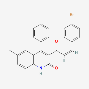 3-[3-(4-bromophenyl)acryloyl]-6-methyl-4-phenyl-2(1H)-quinolinone