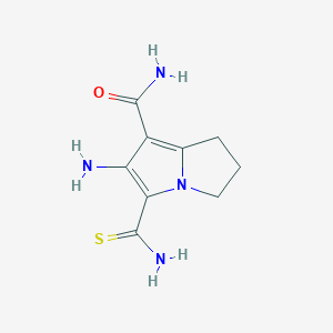 6-amino-5-(aminocarbonothioyl)-2,3-dihydro-1H-pyrrolizine-7-carboxamide