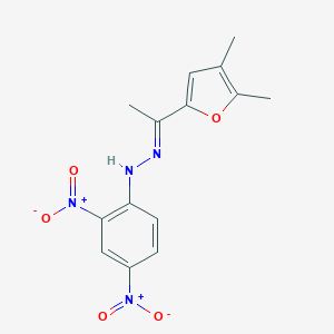 molecular formula C14H14N4O5 B390874 1-(4,5-Dimethyl-2-furyl)ethanone {2,4-bisnitrophenyl}hydrazone 