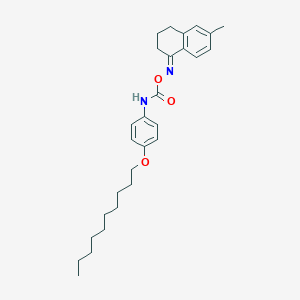 molecular formula C28H38N2O3 B390877 1-[({[4-(Decyloxy)anilino]carbonyl}oxy)imino]-6-methyl-1,2,3,4-tetrahydronaphthalene 
