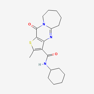 N-cyclohexyl-2-methyl-11-oxo-5,6,7,8,9,11-hexahydrothieno[3',2':4,5]pyrimido[1,2-a]azepine-3-carboxamide