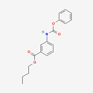 molecular formula C18H19NO4 B3908786 butyl 3-[(phenoxycarbonyl)amino]benzoate 