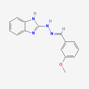 molecular formula C15H14N4O B3908818 3-methoxybenzaldehyde 1H-benzimidazol-2-ylhydrazone 