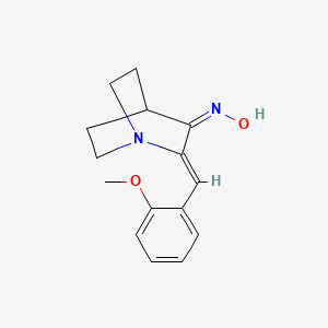molecular formula C15H18N2O2 B3908849 2-(2-methoxybenzylidene)quinuclidin-3-one oxime 