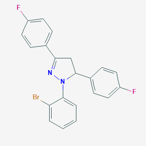 1-(2-bromophenyl)-3,5-bis(4-fluorophenyl)-4,5-dihydro-1H-pyrazole