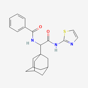 N-[1-(1-adamantyl)-2-oxo-2-(1,3-thiazol-2-ylamino)ethyl]benzamide