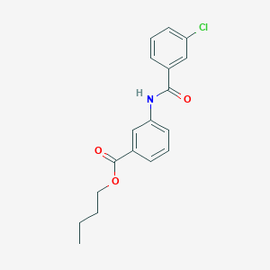 molecular formula C18H18ClNO3 B3908863 butyl 3-[(3-chlorobenzoyl)amino]benzoate 