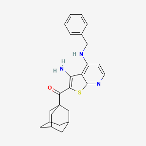 molecular formula C25H27N3OS B3908889 1-adamantyl[3-amino-4-(benzylamino)thieno[2,3-b]pyridin-2-yl]methanone 