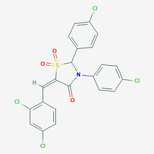 2,3-Bis(4-chlorophenyl)-5-(2,4-dichlorobenzylidene)-1,3-thiazolidin-4-one 1,1-dioxide