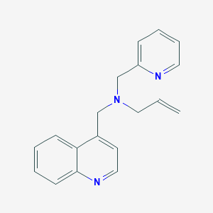 molecular formula C19H19N3 B3908895 N-(pyridin-2-ylmethyl)-N-(quinolin-4-ylmethyl)prop-2-en-1-amine 