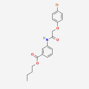 molecular formula C19H20BrNO4 B3908908 butyl 3-{[(4-bromophenoxy)acetyl]amino}benzoate 