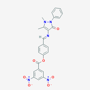 4-{[(1,5-dimethyl-3-oxo-2-phenyl-2,3-dihydro-1H-pyrazol-4-yl)imino]methyl}phenyl 3,5-bisnitrobenzoate