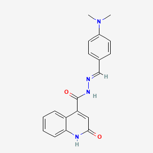 molecular formula C19H18N4O2 B3908961 N'-[4-(dimethylamino)benzylidene]-2-hydroxy-4-quinolinecarbohydrazide 