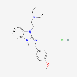 N,N-diethyl-2-[2-(4-methoxyphenyl)-9H-imidazo[1,2-a]benzimidazol-9-yl]ethanamine hydrochloride