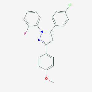 4-[5-(4-chlorophenyl)-1-(2-fluorophenyl)-4,5-dihydro-1H-pyrazol-3-yl]phenyl methyl ether