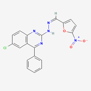 molecular formula C19H12ClN5O3 B3909015 5-nitro-2-furaldehyde (6-chloro-4-phenyl-2-quinazolinyl)hydrazone 