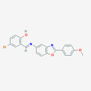 4-Bromo-2-({[2-(4-methoxyphenyl)-1,3-benzoxazol-5-yl]imino}methyl)phenol