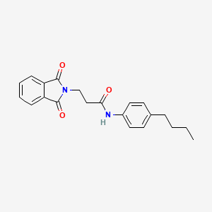molecular formula C21H22N2O3 B3909066 N-(4-butylphenyl)-3-(1,3-dioxo-1,3-dihydro-2H-isoindol-2-yl)propanamide 