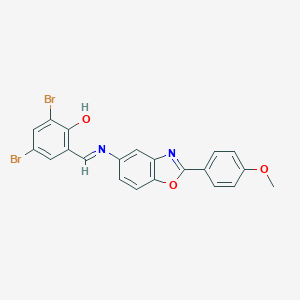 2,4-Dibromo-6-({[2-(4-methoxyphenyl)-1,3-benzoxazol-5-yl]imino}methyl)phenol