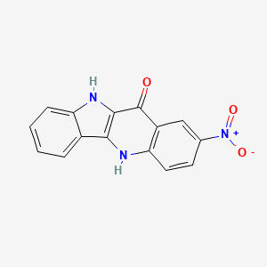 molecular formula C15H9N3O3 B3909096 2-nitro-5,10-dihydro-11H-indolo[3,2-b]quinolin-11-one 