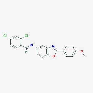 molecular formula C21H14Cl2N2O2 B390910 N-(2,4-dichlorobenzylidene)-N-[2-(4-methoxyphenyl)-1,3-benzoxazol-5-yl]amine 