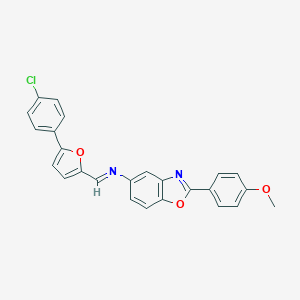 N-{[5-(4-chlorophenyl)-2-furyl]methylene}-N-[2-(4-methoxyphenyl)-1,3-benzoxazol-5-yl]amine
